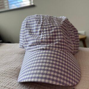 Everlane Gingham Baseball Cap – Lavender/Purple & White Check baseball